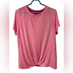Zelos size medium pink exercise, athletic women’s twist front workout top